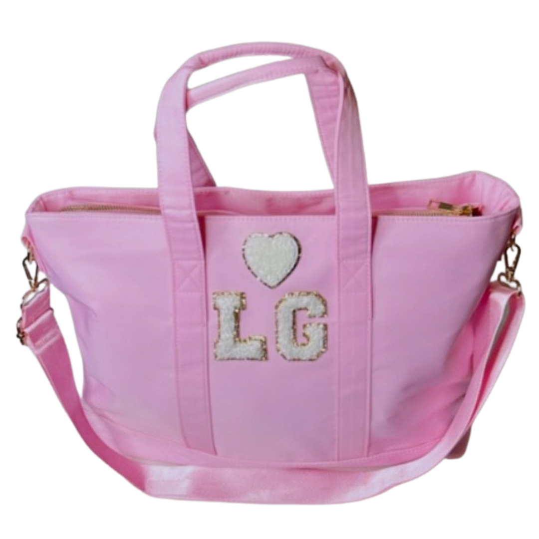 Love pink cheap tote bag