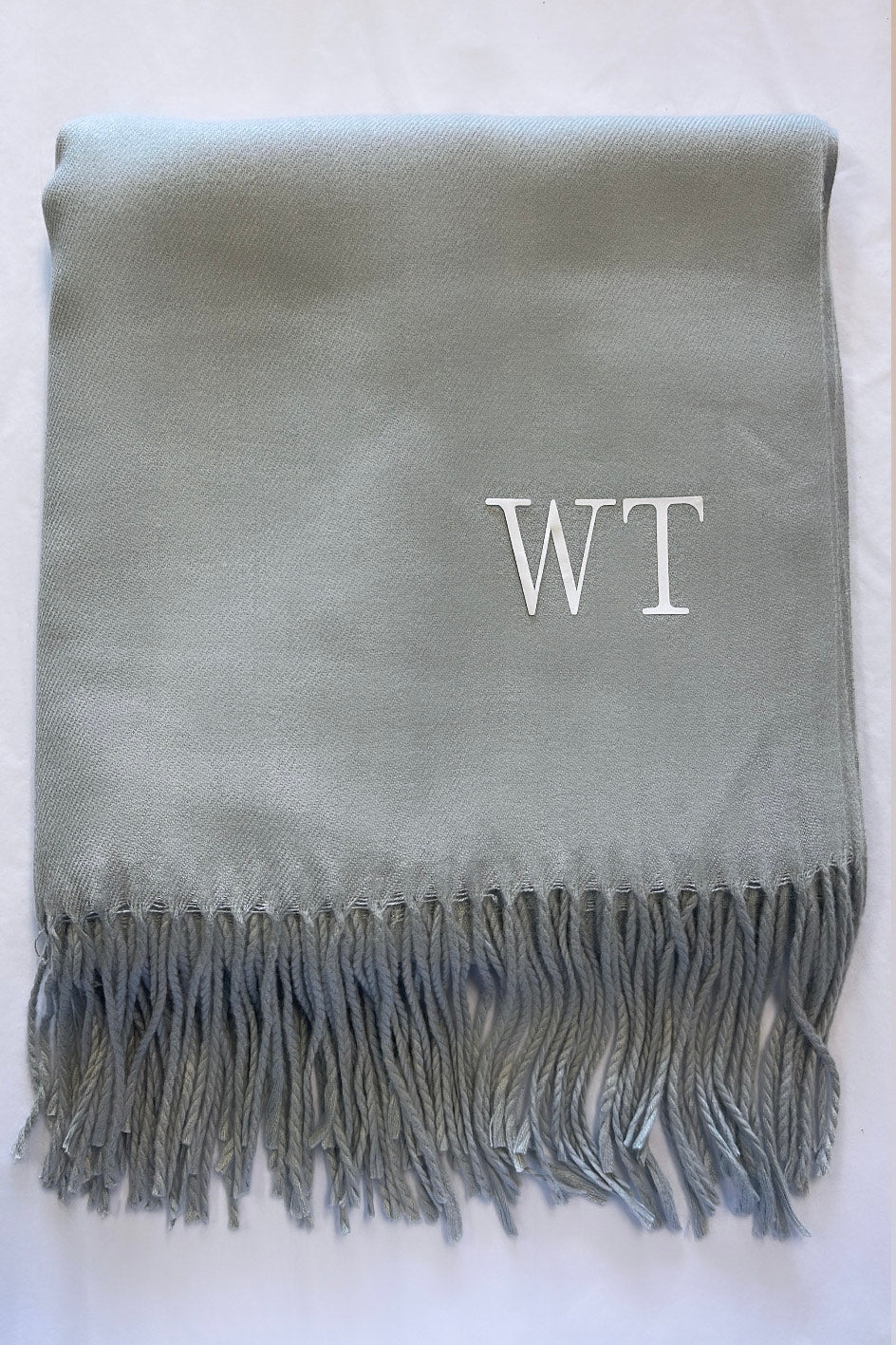 Personalised Pashmina/ Scarf Light Grey