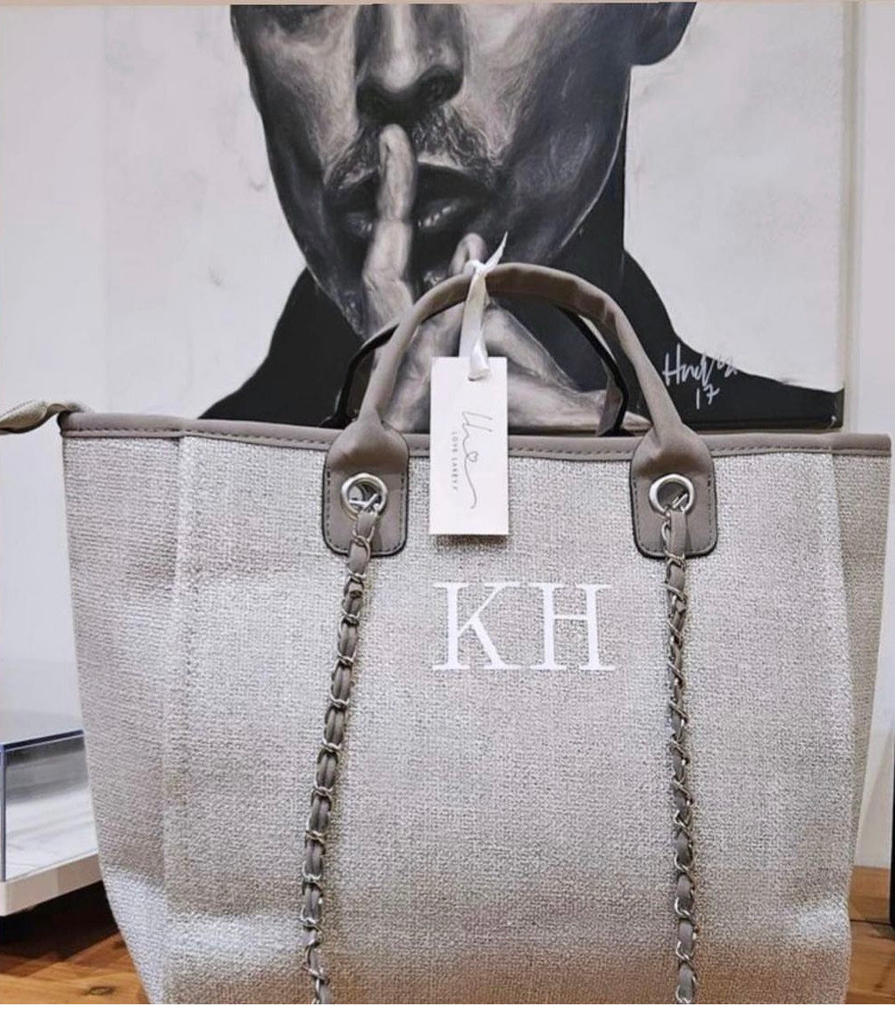 Classic Medium Canvas Tote/Grey