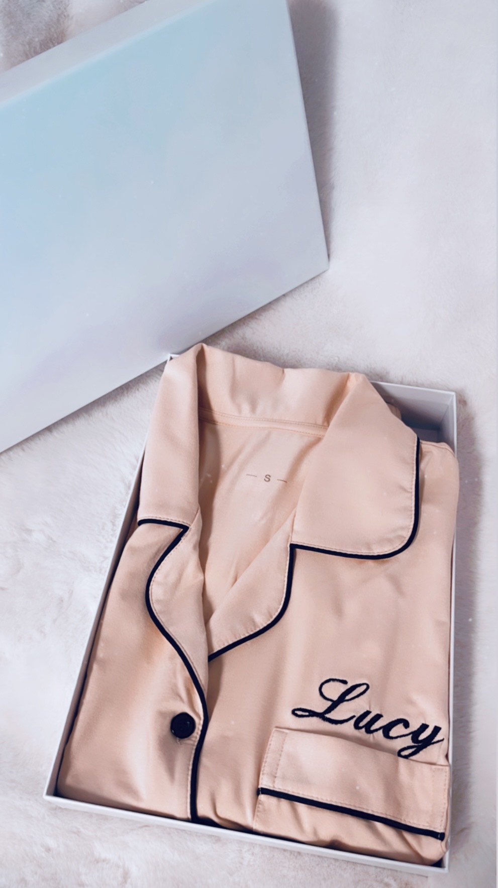 Personalised Bamboo Long Sleeve Pyjama Set -Peach Blush (3-4 weeks delivery)