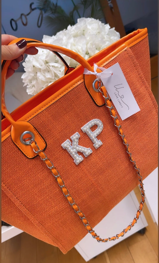 Personalised Medium Tote Bag Orange