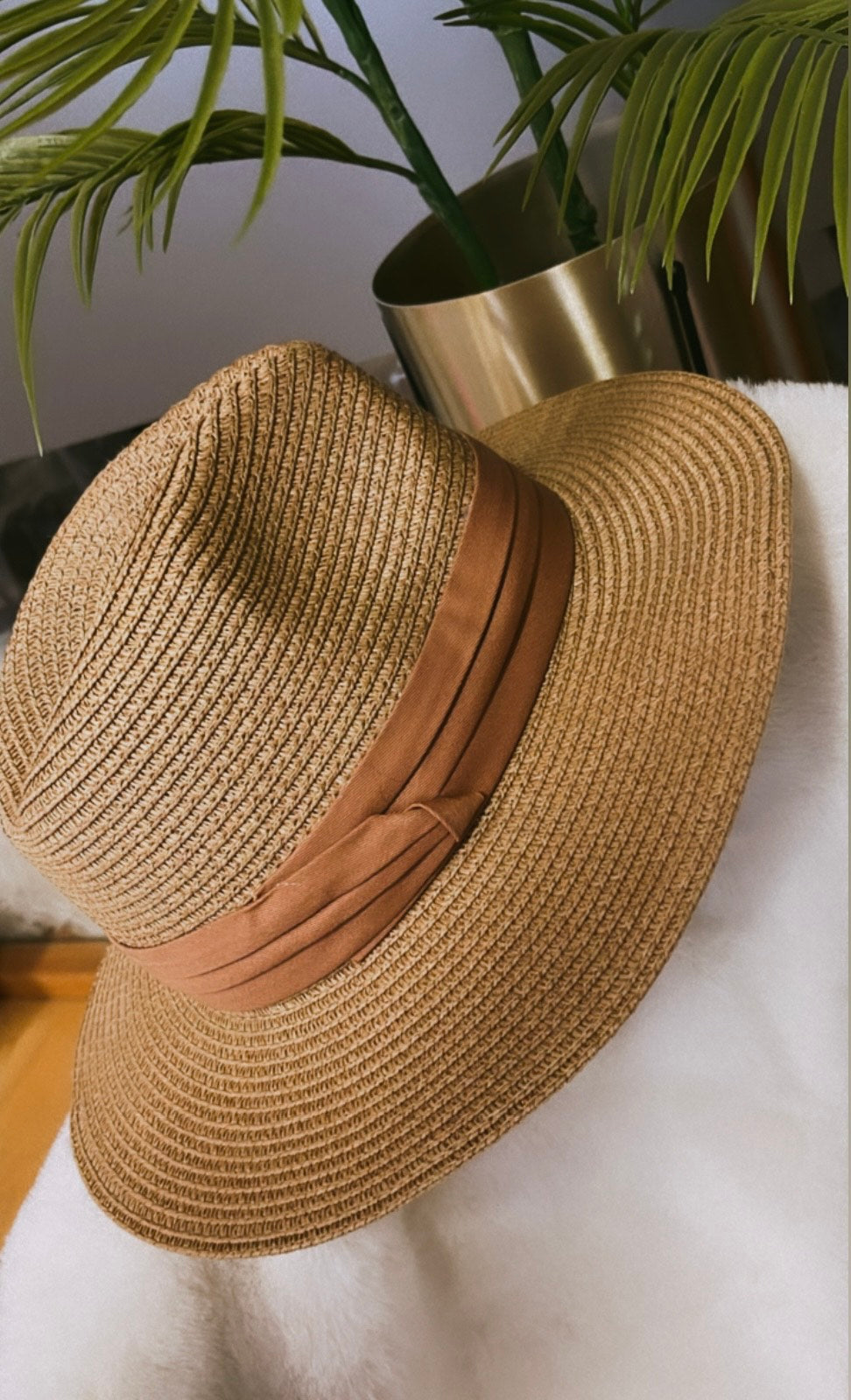 Personalised Fedora Hat Tan/Tan Band