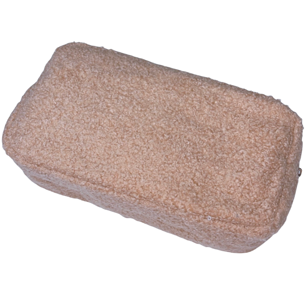 Medium Caramel Teddy Fur Pouch