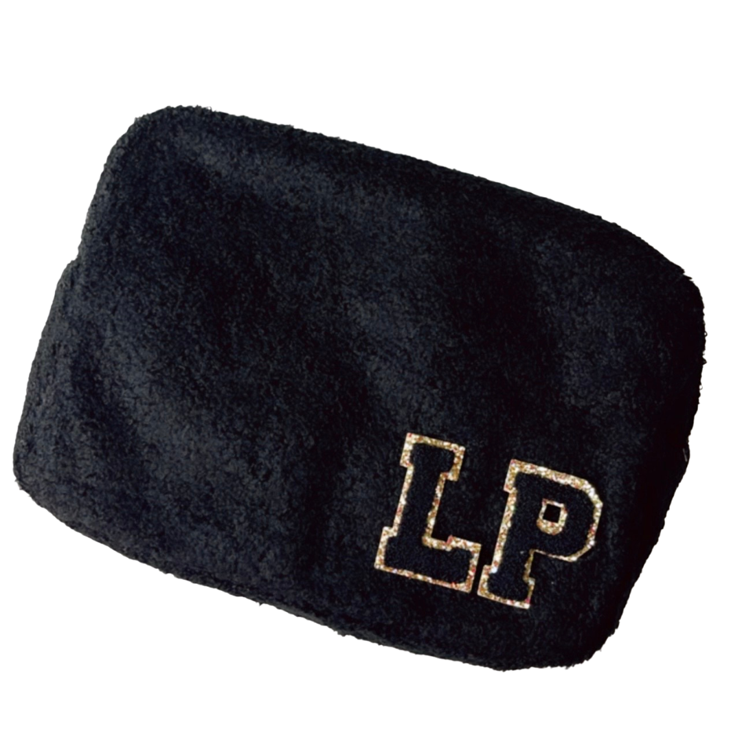 Large Black Teddy Fur Pouch