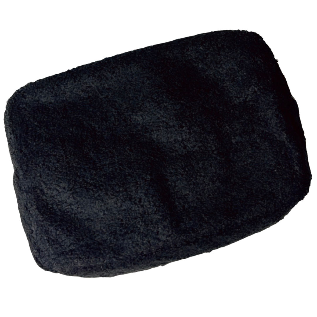 Large Black Teddy Fur Pouch