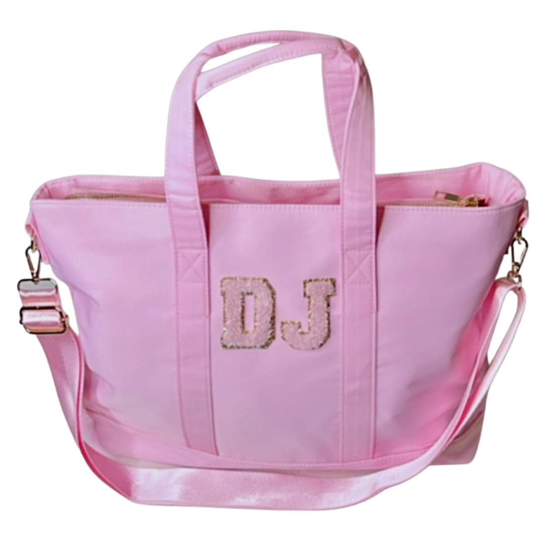 Bubblegum Pink Nylon Tote Bag – Love Lakey x