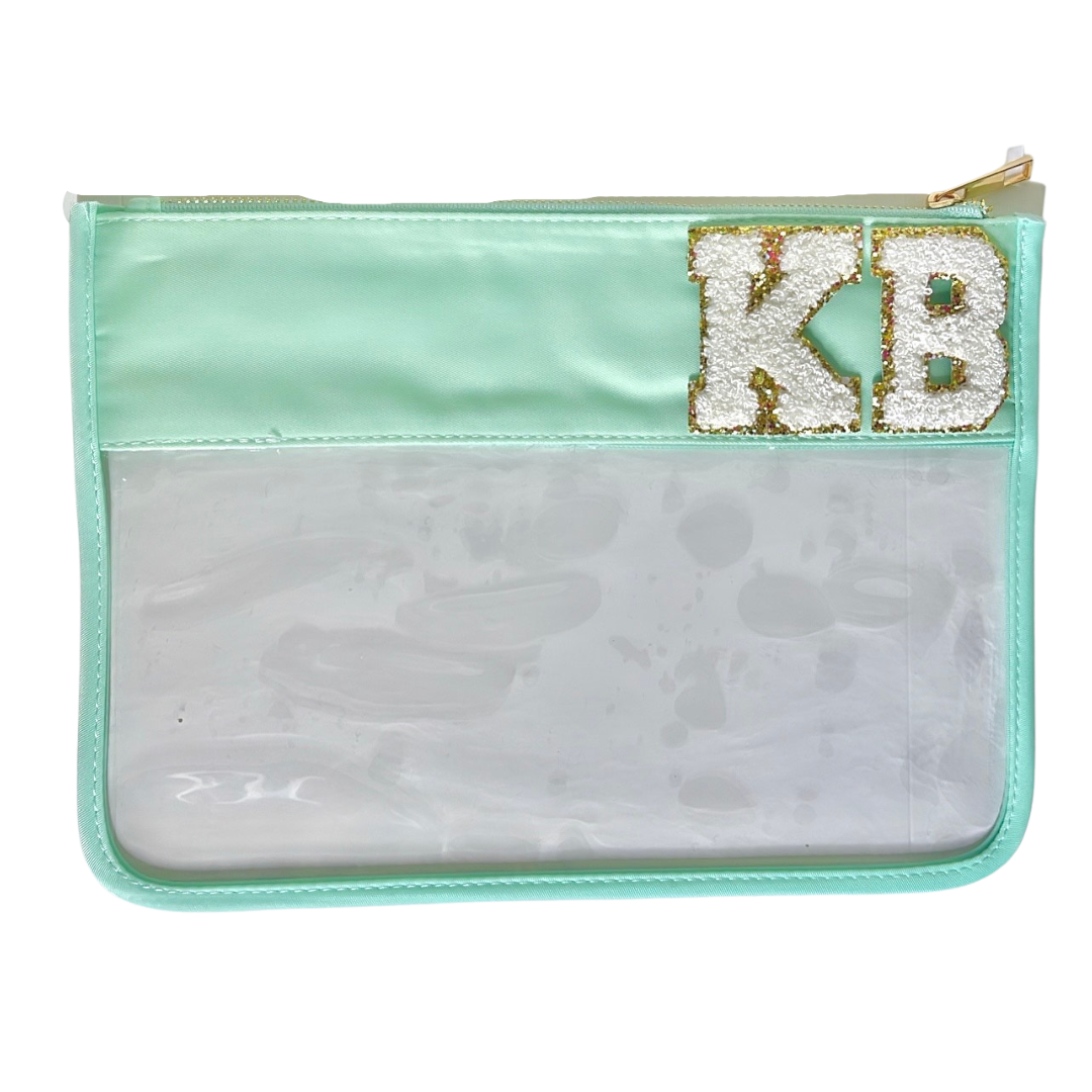 Clear Mint Green Pouch