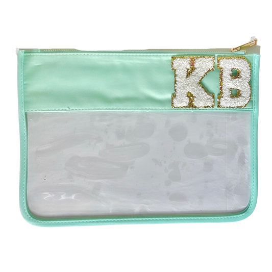 Clear Mint Green Pouch