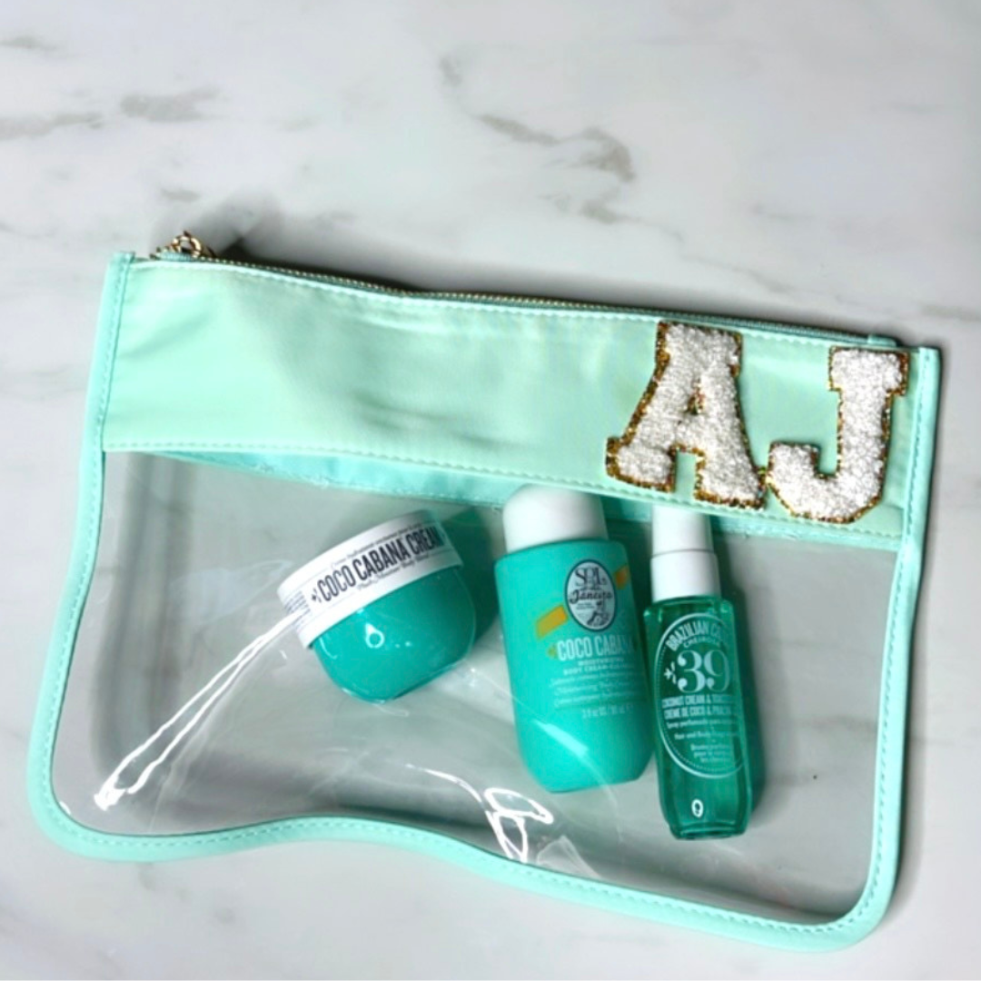 Clear Mint Green Pouch