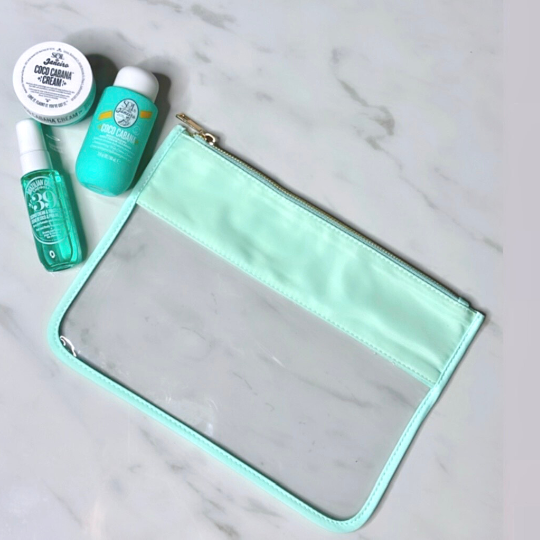 Clear Mint Green Pouch