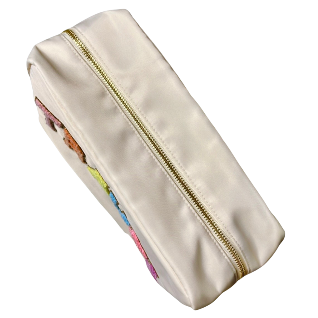 Travel Large Cream Pouch