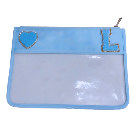 Clear Baby Blue Pouch