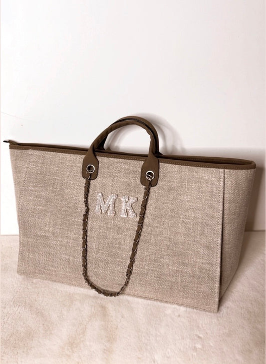 Luxe Pearl Weekender - Canvas tote/Fawn