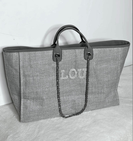 Luxe Pearl Weekender - Canvas tote/Grey